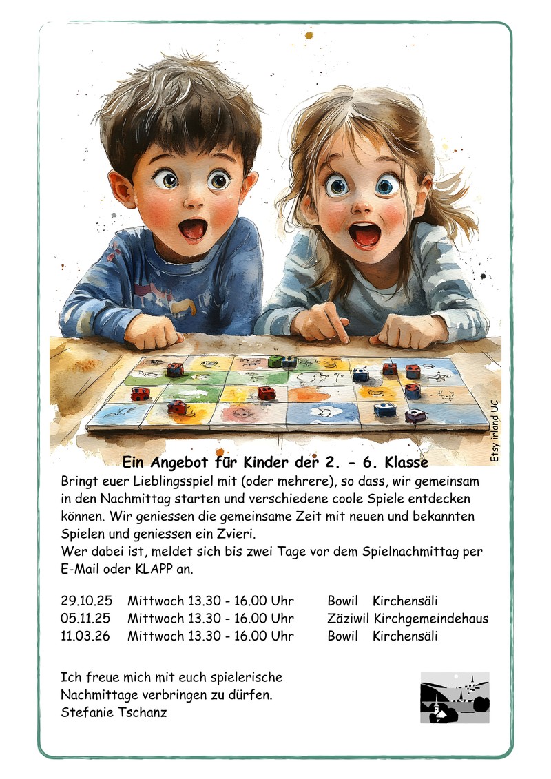 Spiele spielen Flyer